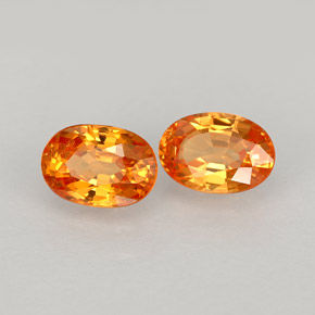 Pedras preciosas de granada espessartita laranja natural de  ct, corte oval, VS-SI