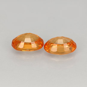 Pedras preciosas de granada espessartita laranja natural de  ct, corte oval, VS-SI
