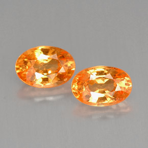Pedras preciosas de granada espessartita laranja natural de  ct, corte oval, VS