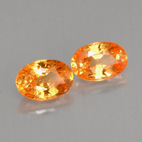 Pedras preciosas de granada espessartita laranja natural de  ct, corte oval, VS