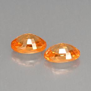 Pedras preciosas de granada espessartita laranja natural de  ct, corte oval, VS