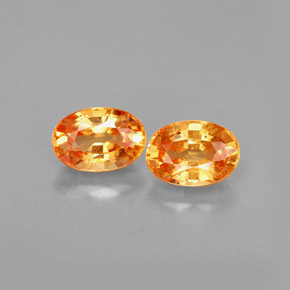 Pedras preciosas de granada espessartita laranja natural de  ct, corte oval, VS-SI