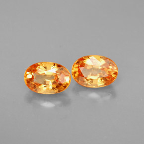 Pedras preciosas de granada espessartita laranja natural de  ct, corte oval, VS-SI