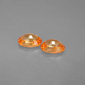 Pedras preciosas de granada espessartita laranja natural de  ct, corte oval, VS