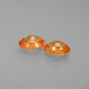 Pedras preciosas de granada espessartita laranja natural de  ct, corte oval, VS