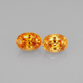 Pedras preciosas de granada espessartita laranja natural de  ct, corte oval, VS-SI