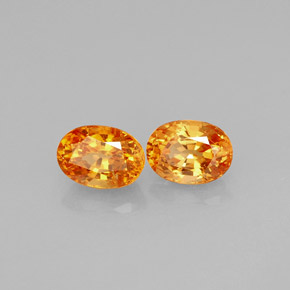 Pedras preciosas de granada espessartita laranja natural de  ct, corte oval, VS-SI