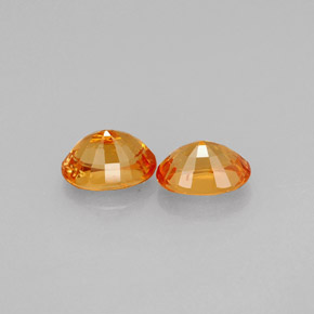 Pedras preciosas de granada espessartita laranja natural de  ct, corte oval, VS-SI
