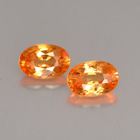 Pedras preciosas de granada espessartita laranja natural de  ct, corte oval, VS-SI