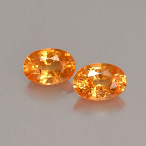 Pedras preciosas de granada espessartita laranja natural de  ct, corte oval, VS-SI