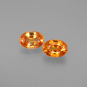 Pedras preciosas de granada espessartita laranja natural de  ct, corte oval, VS