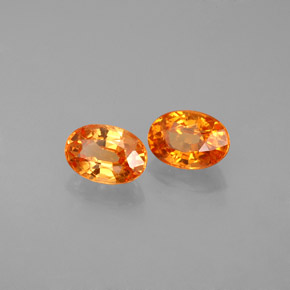 Pedras preciosas de granada espessartita laranja natural de  ct, corte oval, VS