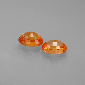 Pedras preciosas de granada espessartita laranja natural de  ct, corte oval, VS