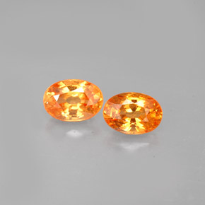 Pedras preciosas de granada espessartita laranja natural de  ct, corte oval, VS-SI