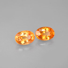 Pedras preciosas de granada espessartita laranja natural de  ct, corte oval, VS-SI