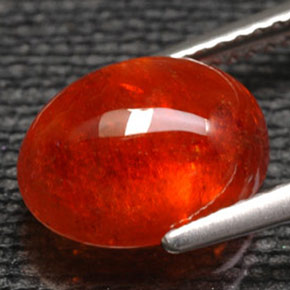 Granada espessartita laranja natural 6,07ct, transparente, transparente/translúcido