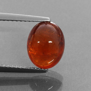 Granada espessartita laranja natural 4,35ct, transparente, transparente/translúcido