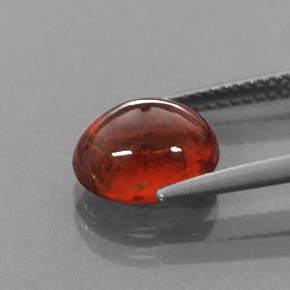 Granada espessartita laranja natural 4,35ct, transparente, transparente/translúcido