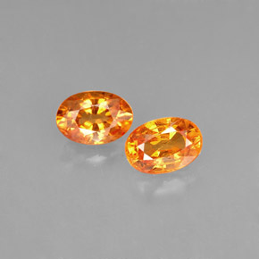 Pedras preciosas de granada espessartita laranja natural de  ct, corte oval, VS-SI
