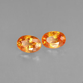 Pedras preciosas de granada espessartita laranja natural de  ct, corte oval, VS-SI