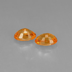 Pedras preciosas de granada espessartita laranja natural de  ct, corte oval, VS-SI