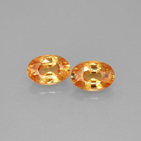Pedras preciosas de granada espessartita laranja natural de  ct, corte oval, VS-SI