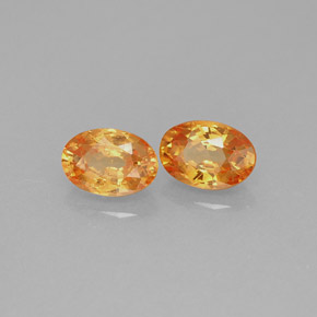 Pedras preciosas de granada espessartita laranja natural de  ct, corte oval, VS-SI