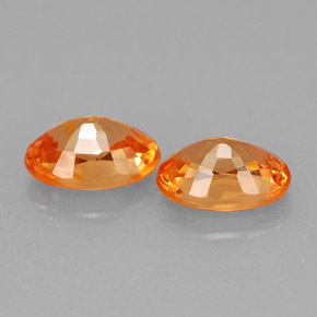 Pedras preciosas de granada espessartita laranja natural de  ct, corte oval, VS