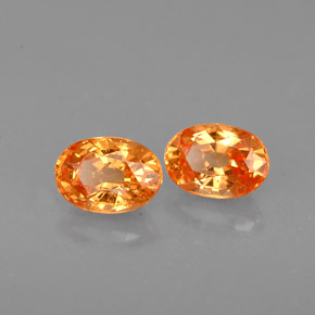 Pedras preciosas de granada espessartita laranja natural de  ct, corte oval, VS-SI