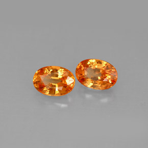 Pedras preciosas de granada espessartita laranja natural de  ct, corte oval, VS-SI