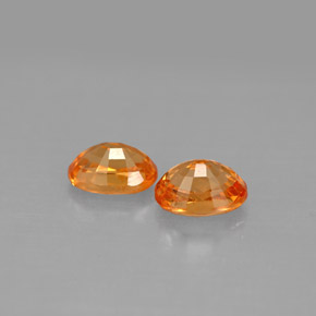 Pedras preciosas de granada espessartita laranja natural de  ct, corte oval, VS-SI