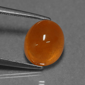 Granada espessartita laranja natural 6,24ct, transparente, transparente/translúcido
