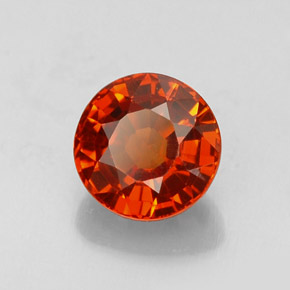 Granada espessartita laranja natural 0,99ct, corte redondo, VS