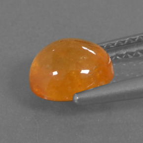 Granada espessartita laranja natural 1,88ct, corte oval, translúcido