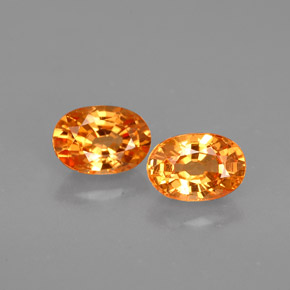 Pedras preciosas de granada espessartita laranja natural de  ct, corte oval, VS
