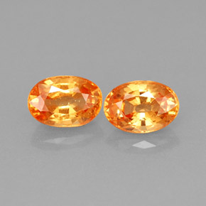 Pedras preciosas de granada espessartita laranja natural de  ct, corte oval, VS