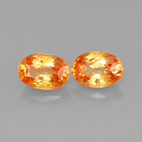 Pedras preciosas de granada espessartita laranja natural de  ct, corte oval, VS