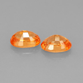 Pedras preciosas de granada espessartita laranja natural de  ct, corte oval, VS