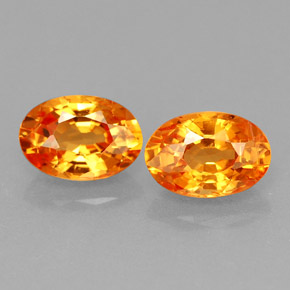 Pedras preciosas de granada espessartita laranja natural de  ct, corte oval, VS