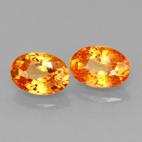 Pedras preciosas de granada espessartita laranja natural de  ct, corte oval, VS