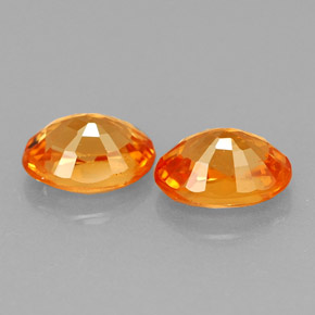 Pedras preciosas de granada espessartita laranja natural de  ct, corte oval, VS