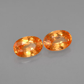 Pedras preciosas de granada espessartita laranja natural de  ct, corte oval, VS