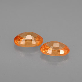 Pedras preciosas de granada espessartita laranja natural de  ct, corte oval, VS