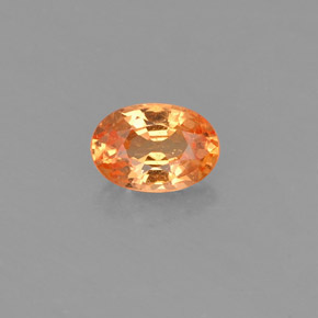 Granada espessartita laranja natural 0,74ct, corte oval, VS-SI