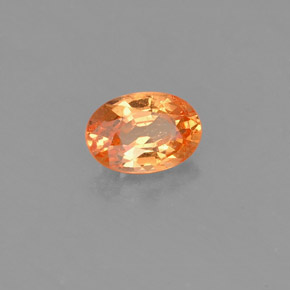 Granada espessartita laranja natural 0,74ct, corte oval, VS-SI