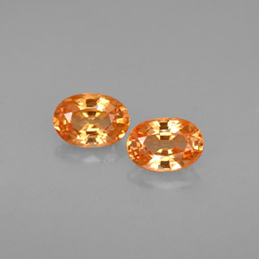 Pedras preciosas de granada espessartita laranja natural de  ct, corte oval, VS