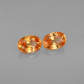 Pedras preciosas de granada espessartita laranja natural de  ct, corte oval, VS