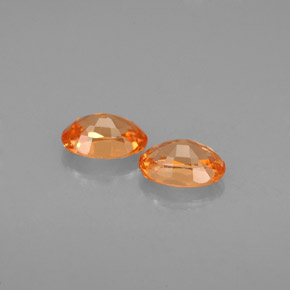 Pedras preciosas de granada espessartita laranja natural de  ct, corte oval, VS