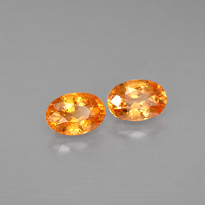 Pedras preciosas de granada espessartita laranja natural de  ct, corte oval, VS