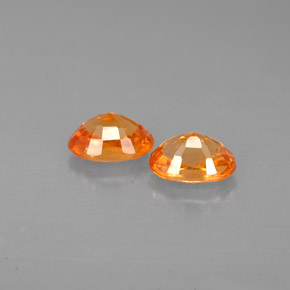 Pedras preciosas de granada espessartita laranja natural de  ct, corte oval, VS